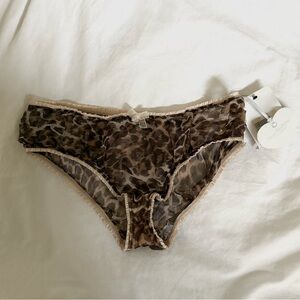 Mimi Holliday Leopard Print Sheer Silk Panties